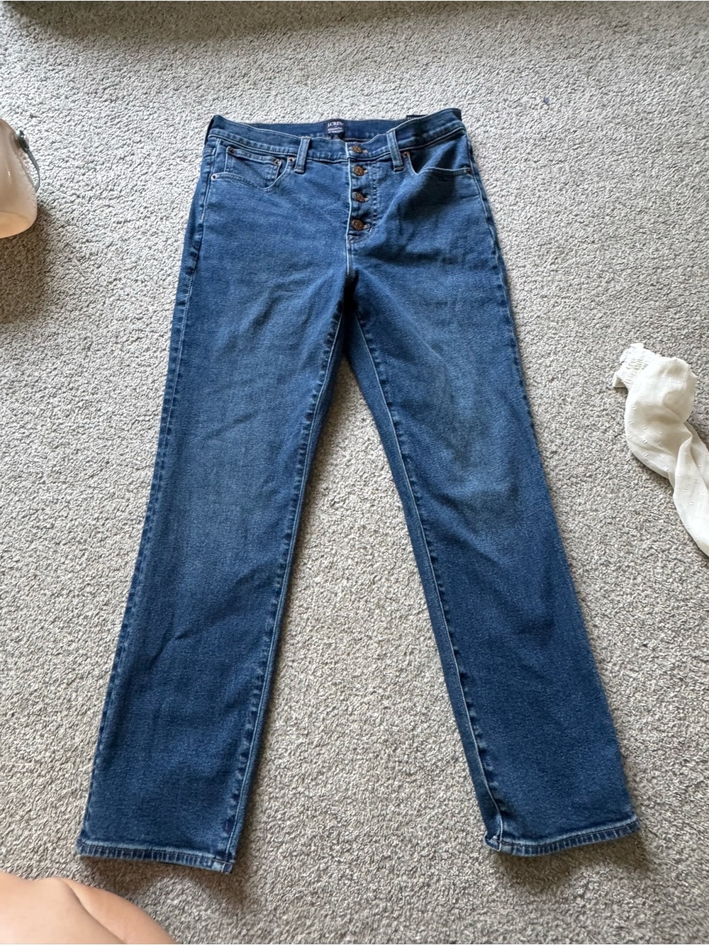 J. Crew Straight-Leg Button-Fly Women's Jeans — Classic Blue